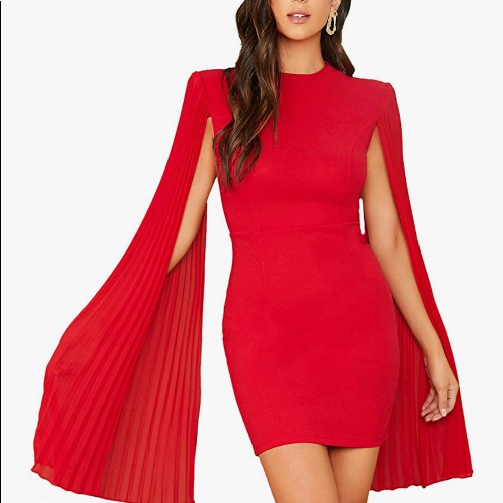 Red mini dress